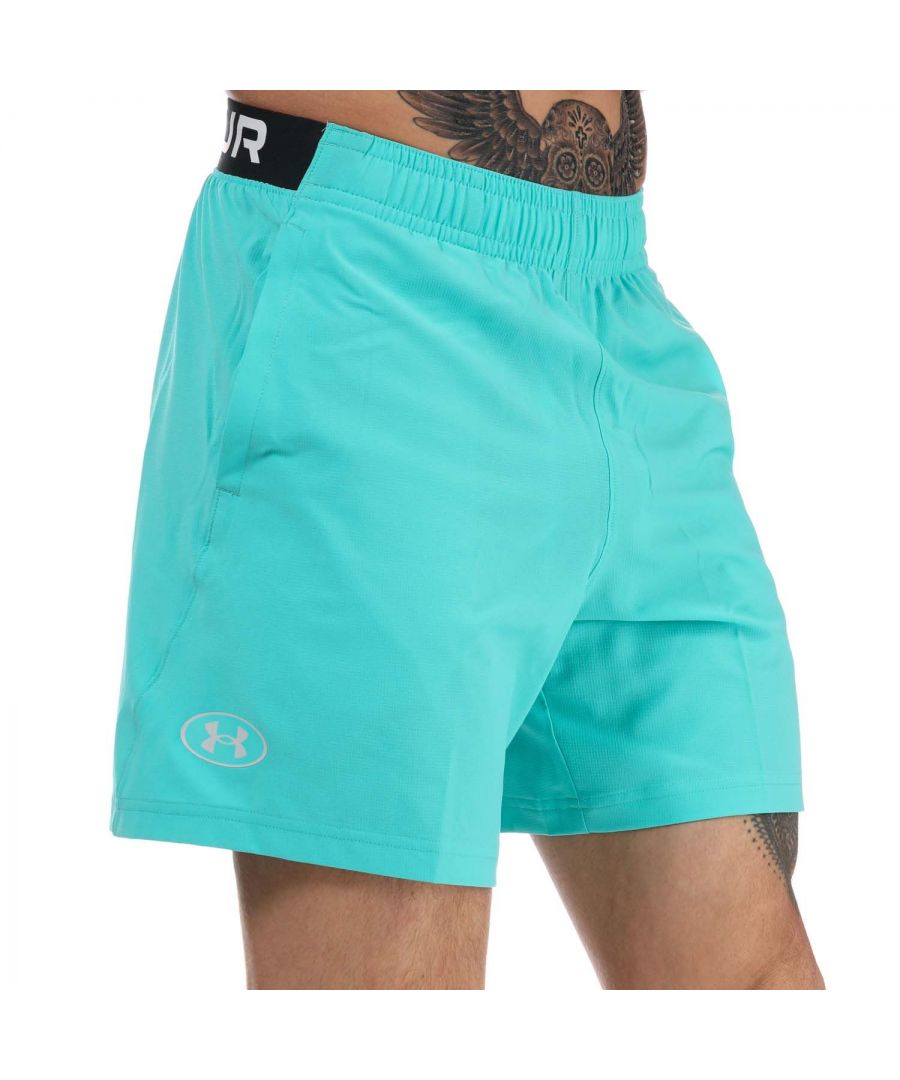 Image for Men's Under Armour UA Woven 7 Inch Geo Shorts in Green
