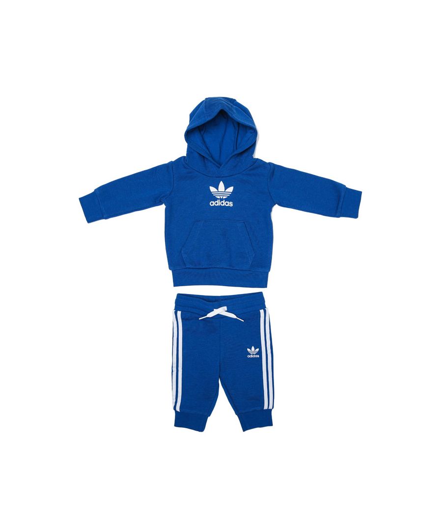 Image for Boy's adidas Originals Baby Trefoil Hoody Set in royal white