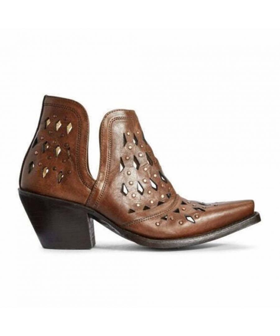 Ariat Dixon Amber Slip-On Brown Patent Leather 189.99 Boots 10031500_B