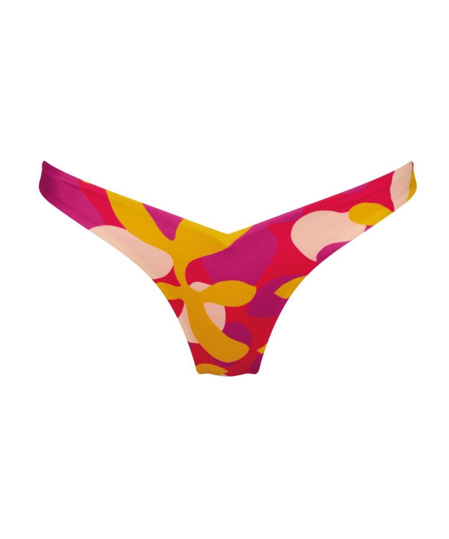 Sloggi Womens 10211201 Shore Flower Horn Tanga Bikini Brief - Multicolour Elastane - Size 12 UK