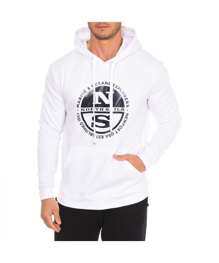 North Sails Mens Hoodie 9022980 man - White - Size Medium