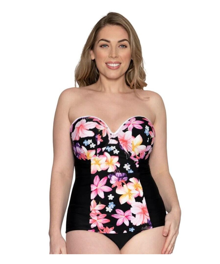 Curvy Kate Womens Tropicana Bandeau Tankini Top - Multicolour - Size 30J