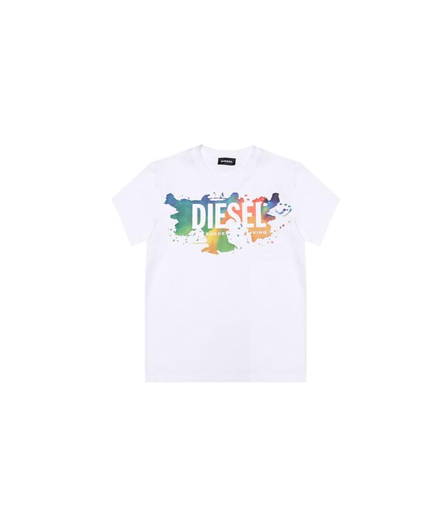 Image for Diesel Boys T-shirt with Multicoloured Logo White