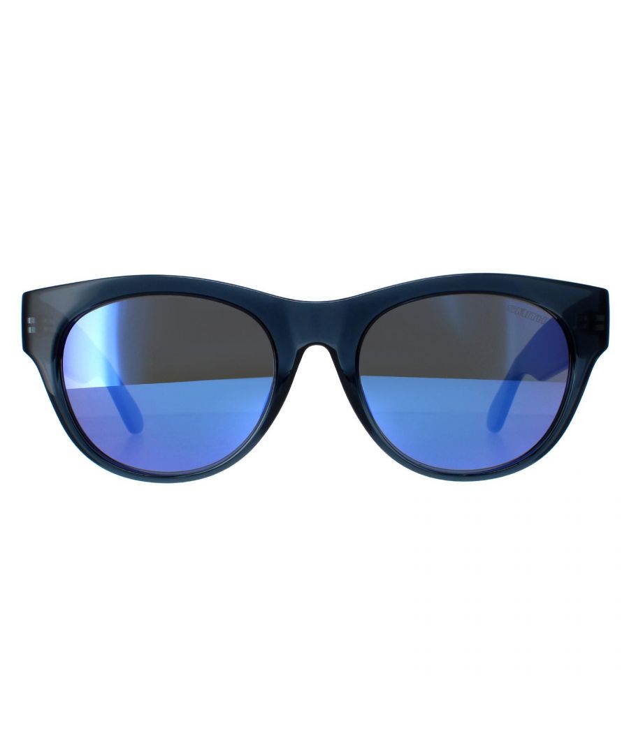 Smith Round Unisex Blue Crystal Chromapop Violet Mirror Sophisticate - One Size