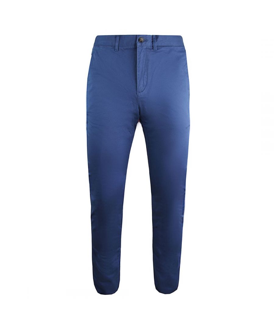 Lacoste Leisure Regular Fit Mens Blue Trousers Cotton - Size 36W/34L