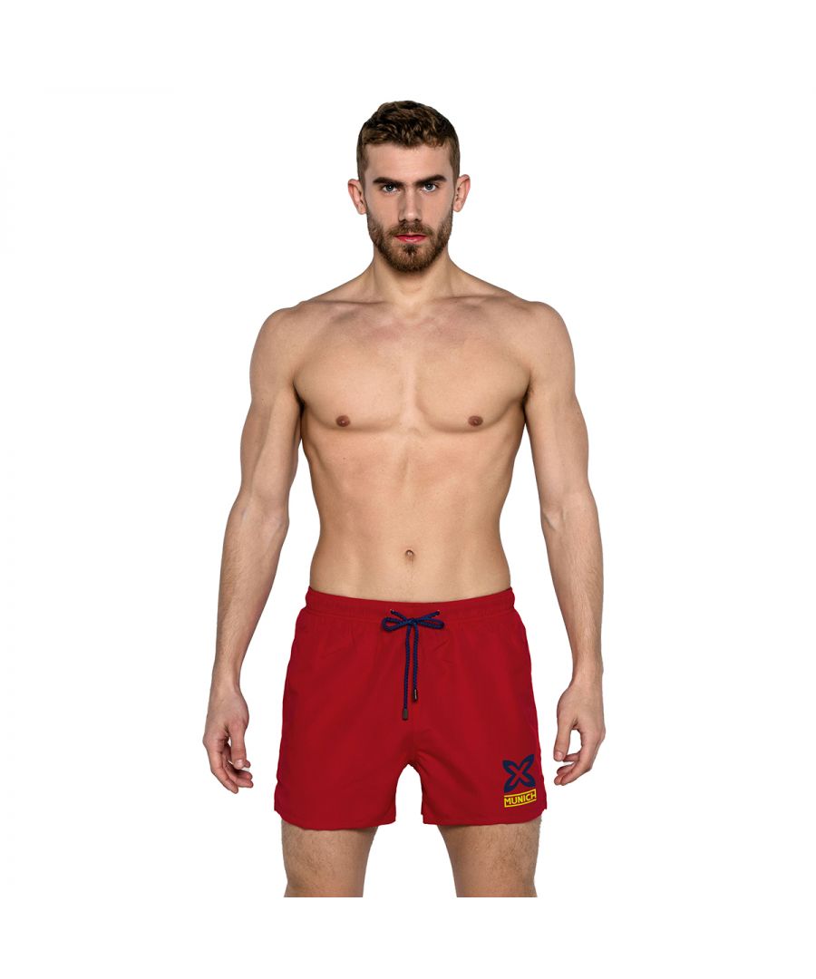 Munich Mens Short Swimsuit with Mesh Lining MUHARBOURRED01 - Red - Size 2XL