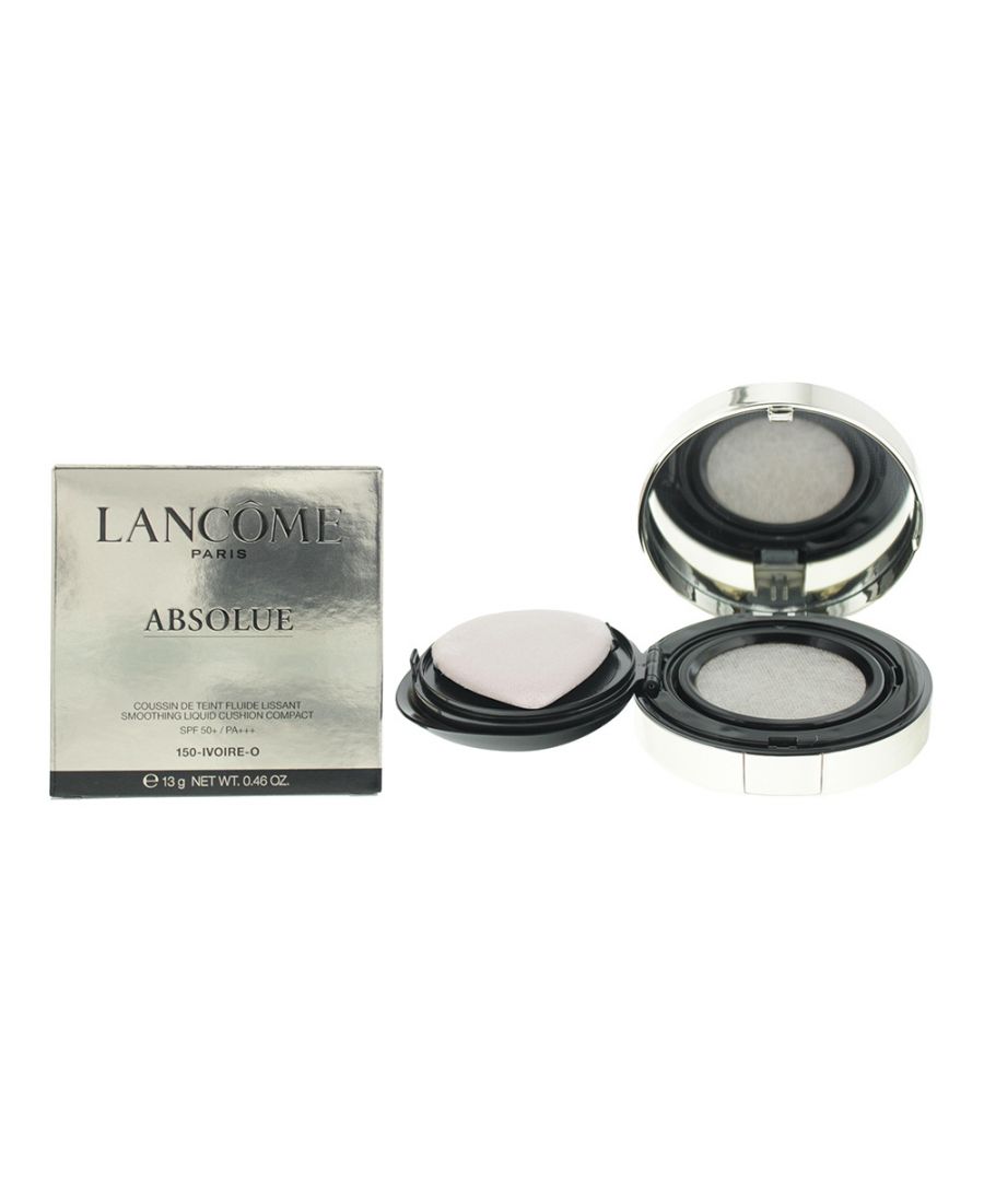 Lancome Absolue Smoothing Liquid Cushion Compact SPF 50+ is a skin care product designed to provide high coverage and long lasting foundation effects. The formula contains fine Rose, Citrus and Camelia oils, to provide excellent comfort to the skin, whilst being woven into a soft cushion to allow for smooth, simple and effective application. The product leave skin looking illuminated, smooth, uniform replumped, hydrated and rejuvenated.