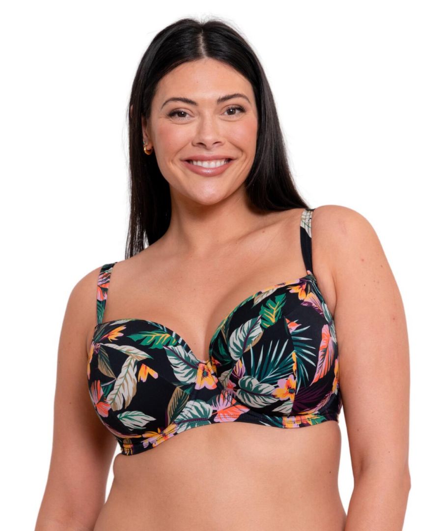 Curvy Kate Womens Cuba Libre Balcony Bikini Top - Multicolour - Size 44DD