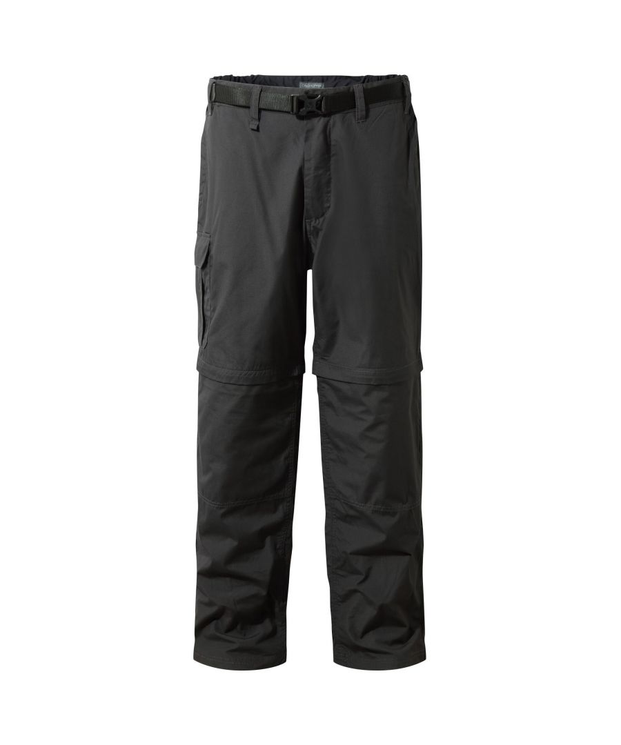 Craghoppers Mens Kiwi Convertible Trousers (Black Pepper) - Size 38W/34L