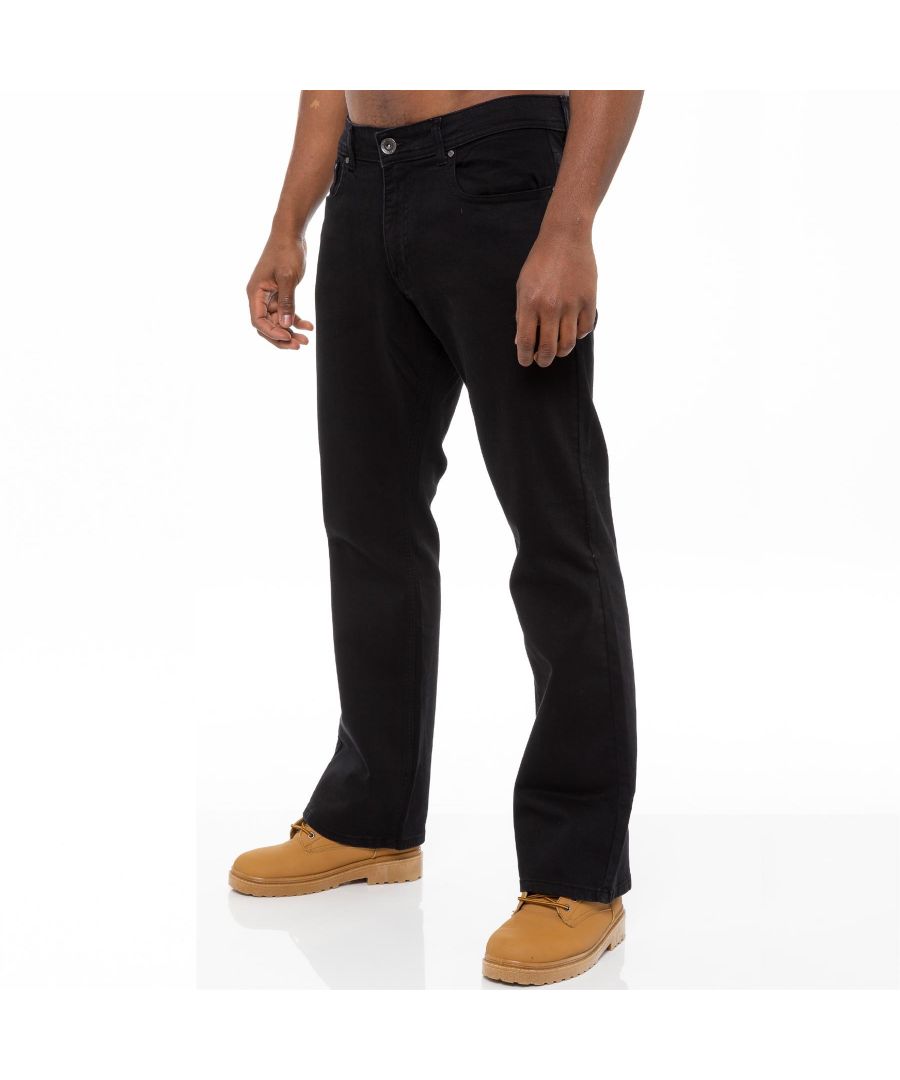 These EZ401 Enzo Bootcut Jeans feature 5 pockets including the coin pocket, branded buttons and rivets, and a zip fly fastening. These Wide Leg Flared Stretch Jeans are Macine Washable