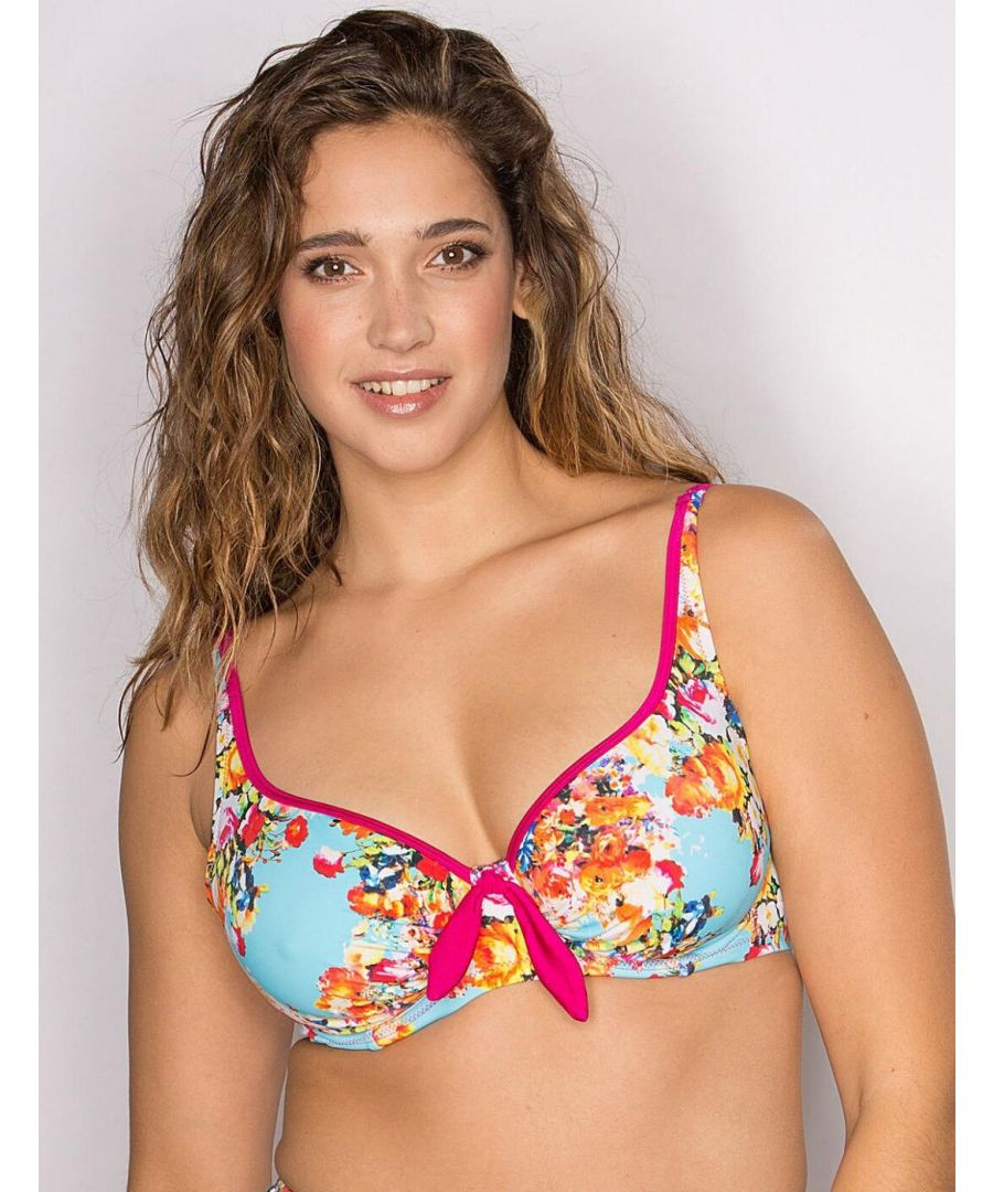 Pour Moi Womens Seville Underwired Bikini Top Multi - Multicolour - Size 32DD