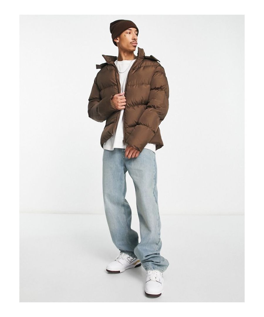 Jacket by ASOS DESIGN No chill Detachable hood Zip fastening Side pockets Regular fit Sold By: Asos