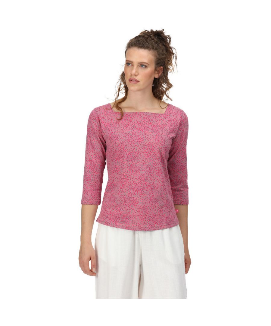 Image for Regatta Womens Polexia Cotton 3/4 Sleeve Jersey Top