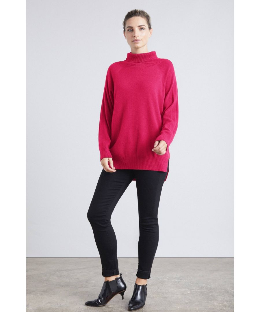 Image for Polo Neck Cashmere Sweater in Pink
