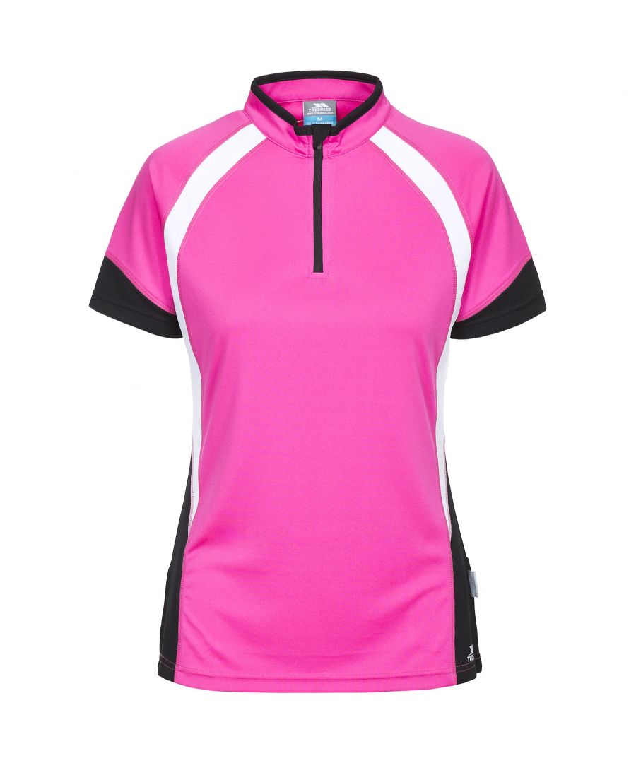 Image for Trespass Womens/Ladies Harpa Short Sleeve Cycling Top (Pink Glow)