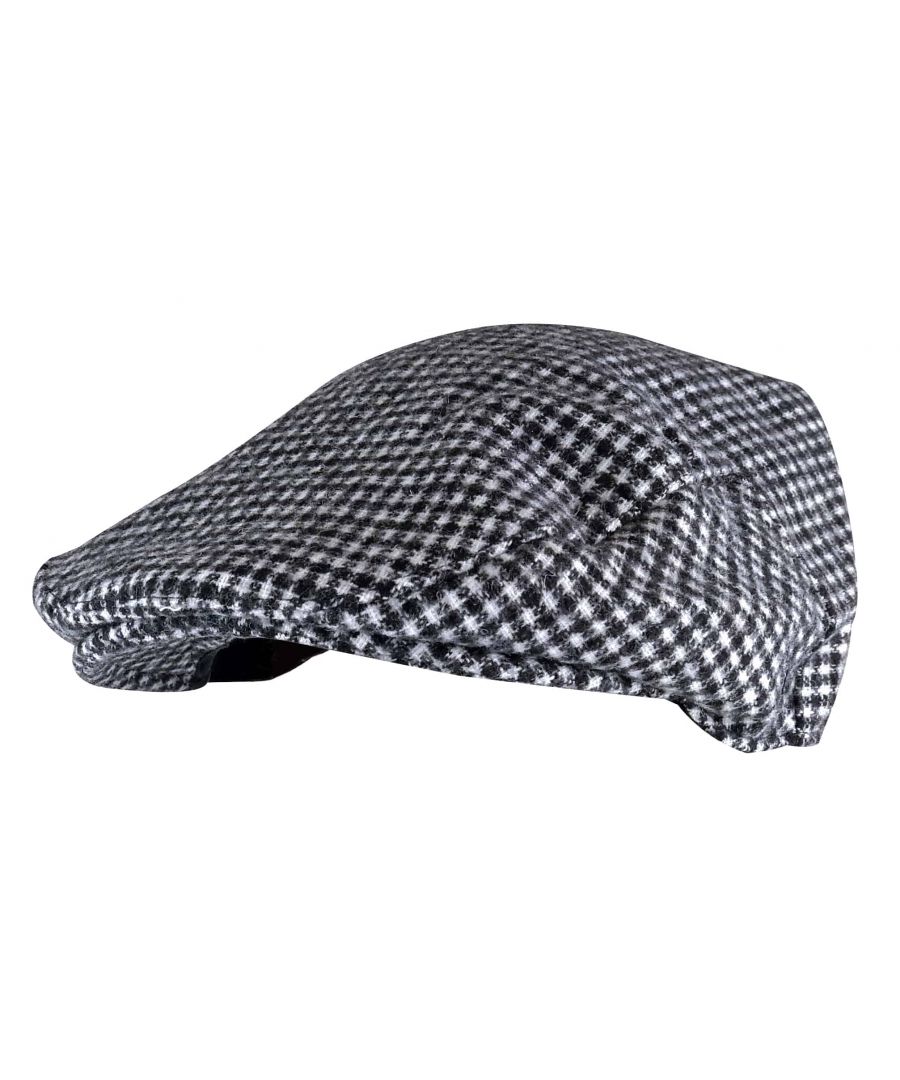 Image for Men's Checked Wool Blend Traditional Flat Cap