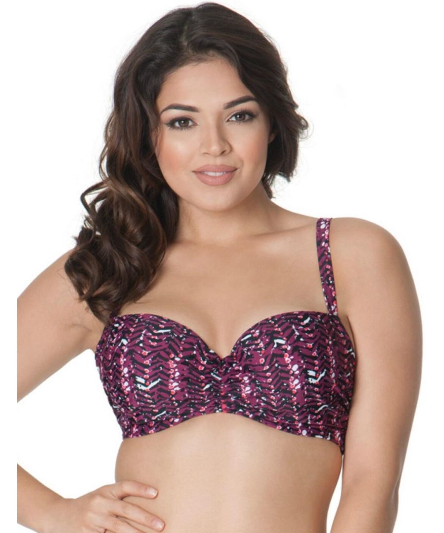 Curvy Kate Womens CS2911 Instinct Padded Balcony Bikini Top - Purple - Size 30E