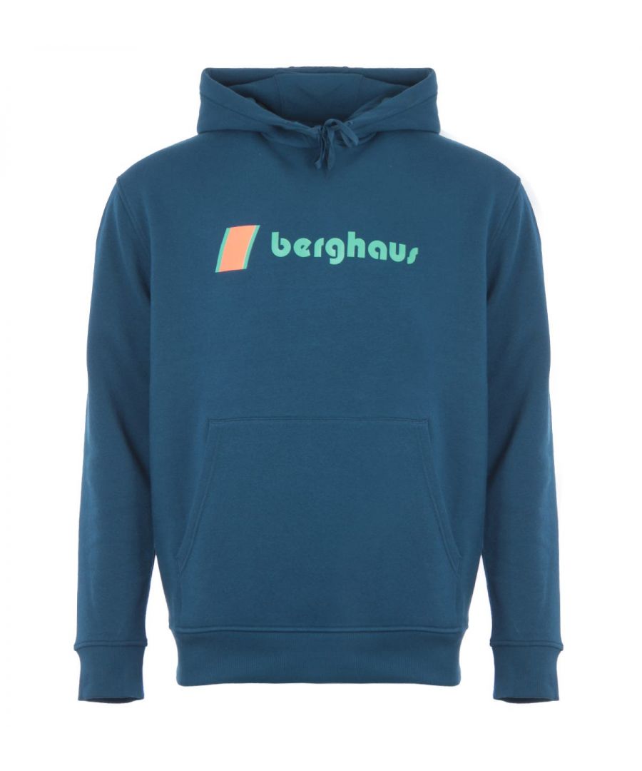 Go beyond with Berghaus, offering premium British outdoor wear with over 50 years of expertise built to last and be loved. '90s inspired, the Heritage Logo Hooded Sweatshirt is crafted from a super soft stretch cotton blend with a brushed interior. Featuring an adjustable drawcord hood, kangaroo pocket and ribbed trims. Finished with bold Berghaus branding across the chest. Regular Fit. Brushed Back Stretch Cotton Blend. Adjustable Drawstring Hood. Kangaroo Pocket. Ribbed Cuffs & Hem. Berghaus Branding. Style & Fit: Regular Fit. Fits True to Size. Composition & Care: 73% Cotton 22% Polyester 3% Elastane. Machine Wash