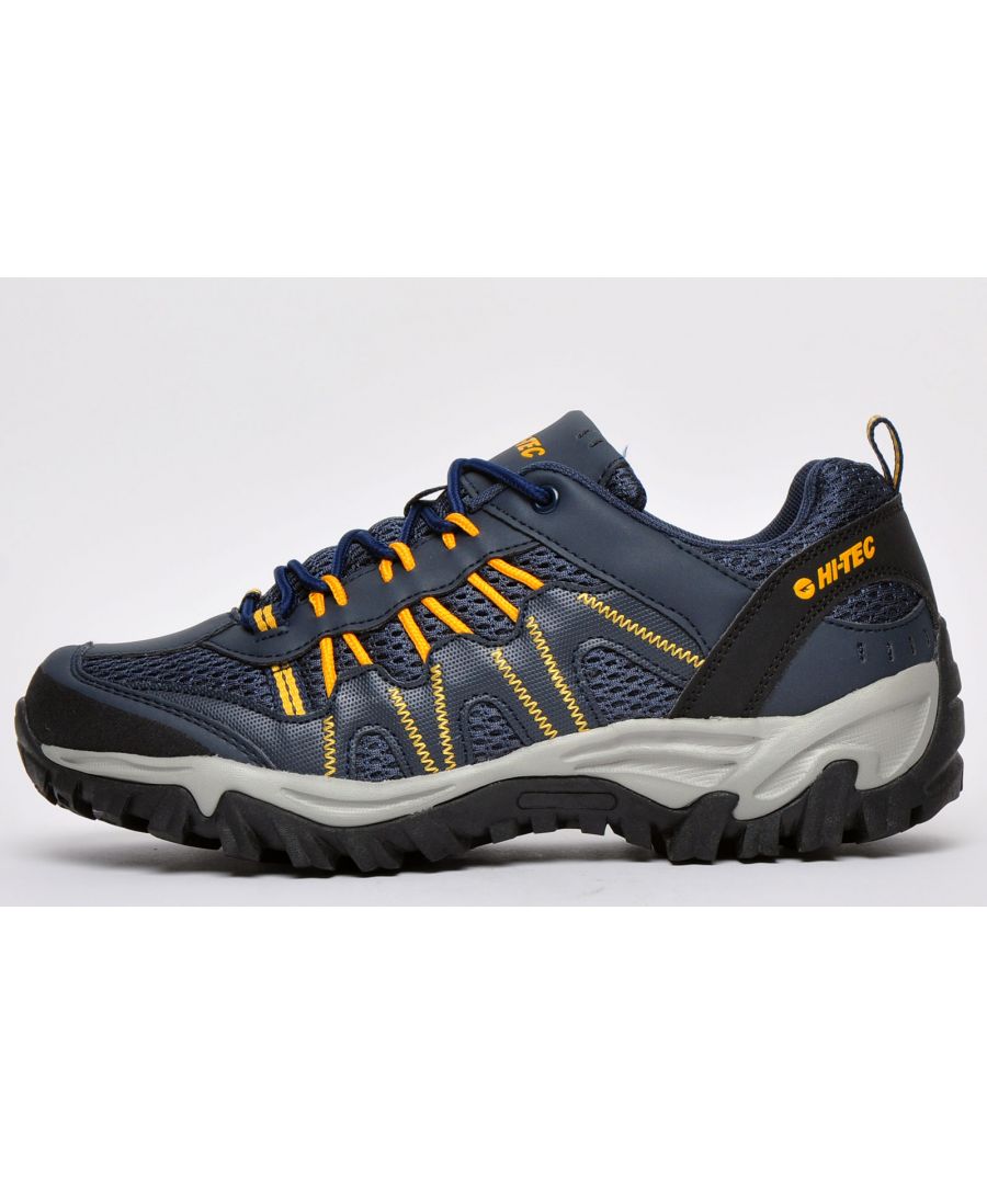 A stylish vegan friendly, multi sports walking shoe perfect for all terrains.\nLightweight synthetic and breathable mesh upper for support and comfort\nCompression moulded EVA midsole for underfoot cushioning\nLugged outsole provides traction