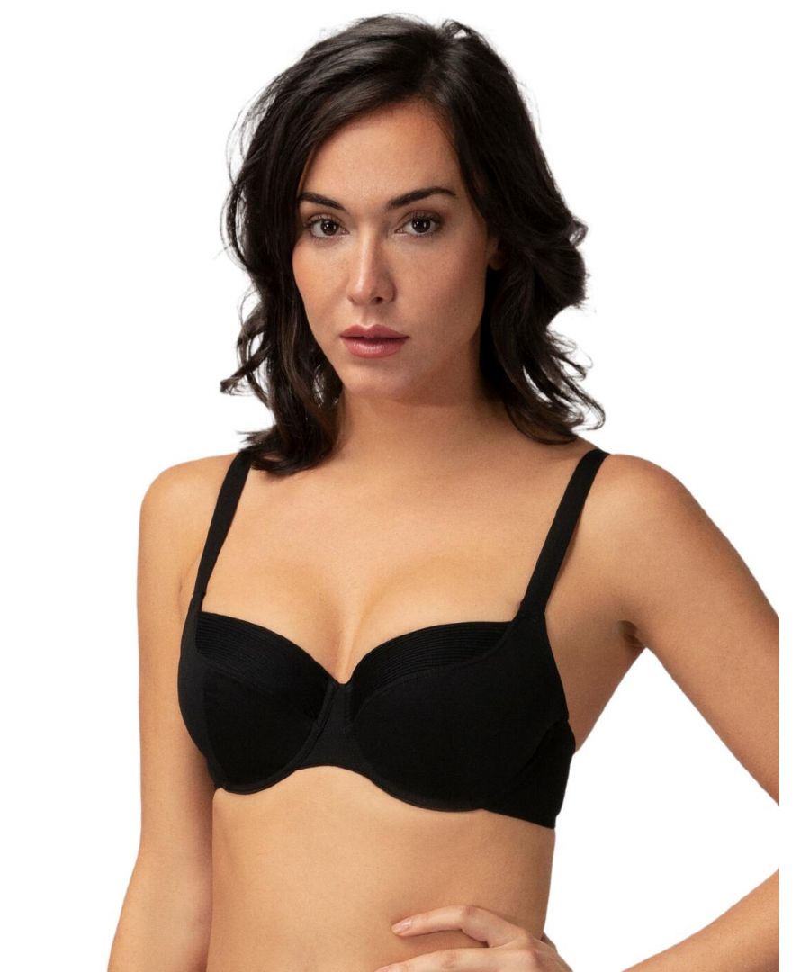 Empreinte Womens 2211KMS Structure Underwired Bikini Top - Black Elastane - Size 36E