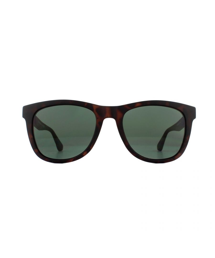 Tommy Hilfiger Square Mens Dark Havana Green Sunglasses