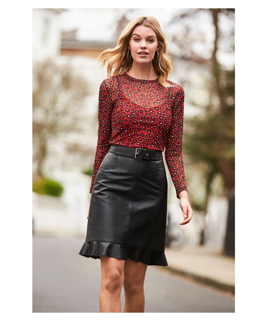 REASONS TO BUY:\n\nTake your leopard print collection to the next level\nThe perfect balance of sexy and cool\nBuilt-in camisole ensures you’ve got enough coverage\nPair with a leather skirt for a match made in wardrobe heaven\nTry with jeans and ankle boots for an edgy weekend look