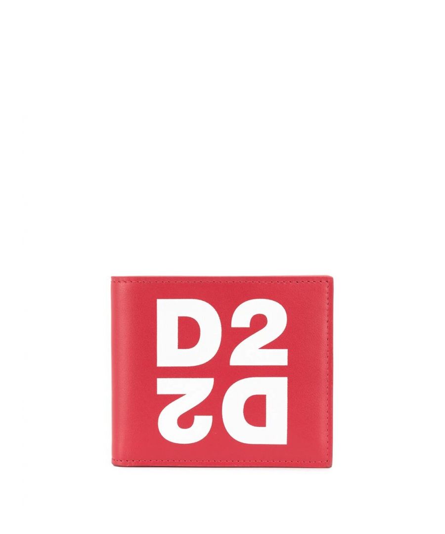 Dsquared2 Mirror Logo Bi-fold Wallet Red