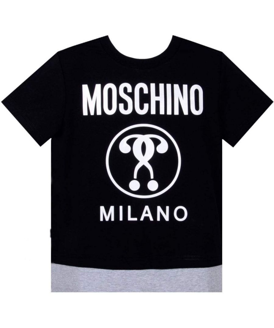 Image for Moschino Boys Milano T-shirt Black