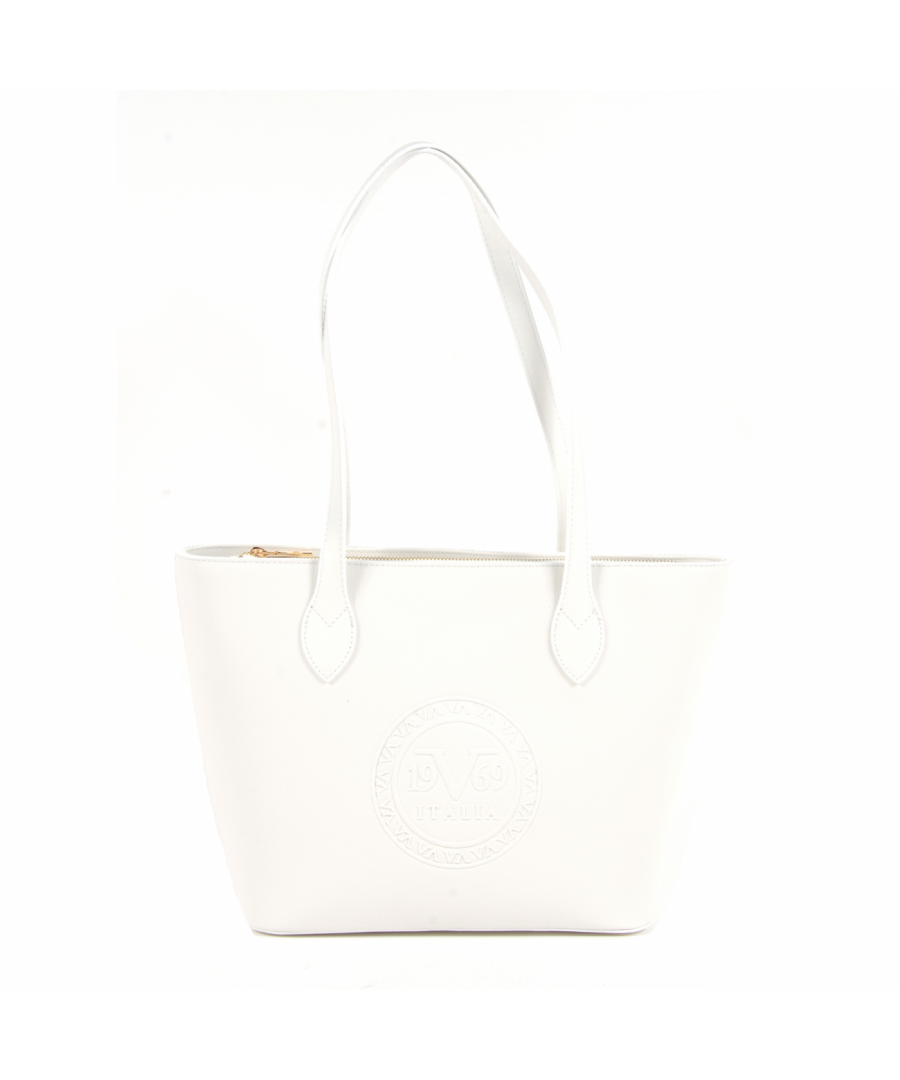 By Versace 19.69 Abbigliamento Sportivo Srl Milano Italia - Details: 3301 WHITE - Color: White - Composition: 100% SYNTHETIC LEATHER - Made: TURKEY - Measures (Width-Height-Depth): 40x25x15 cm - Front Logo - Two Handles - Logo Inside - Two Inside Pocket