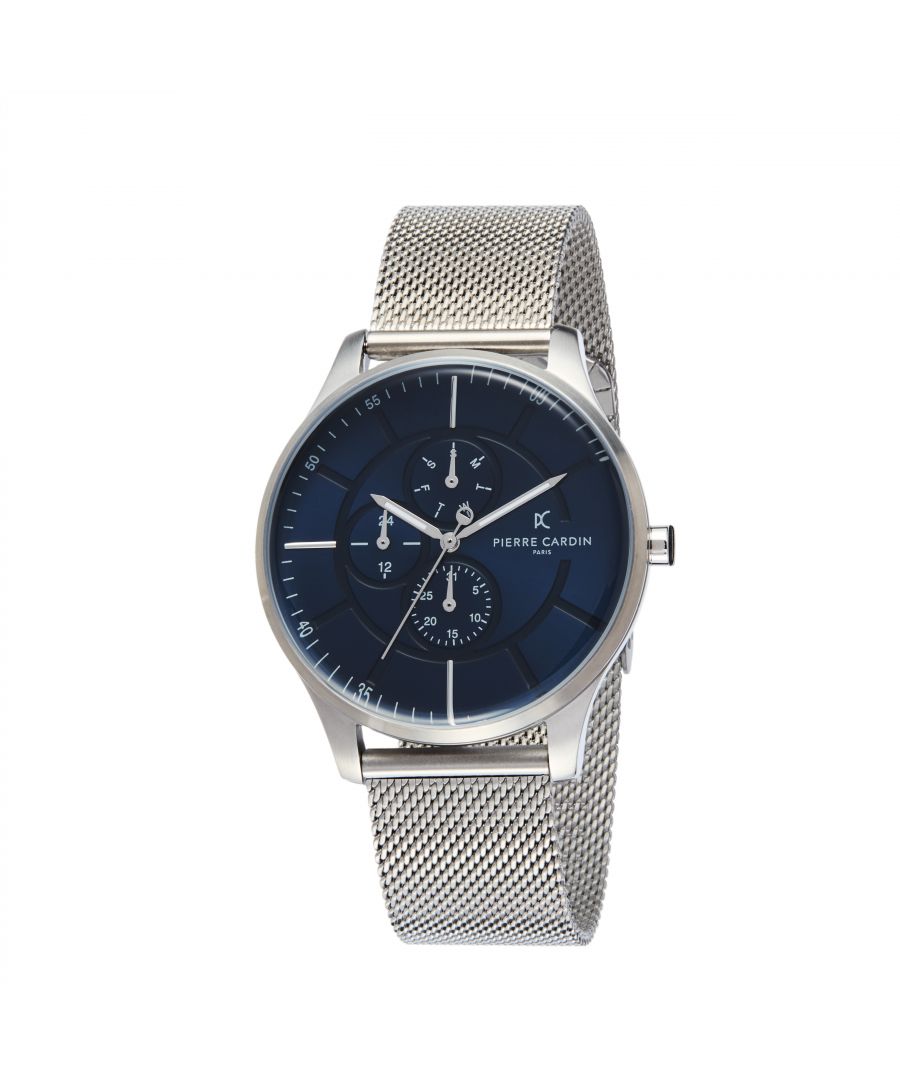 This sporty and trendy watch is a perfect gift for New Year, birthdays, Valentine's day and so on. -The watch has a calendar function: Day-Date, Luminous Hands, 24-hour Display. High quality 21 cm length and 21 mm width. Silver Stainless steel strap with a Fold over clasp. Case diameter: 42 mm, case thickness: 9 mm, case colour: Silver and dial colour: Blue. Water resistant: 3 bars. -Weight: 85 g. The watch is delivered in an original gift box and has a warranty of 2 years.
