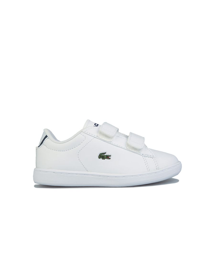 Image for Boy's Lacoste Infant Carnaby Evo Trainers in White Navy