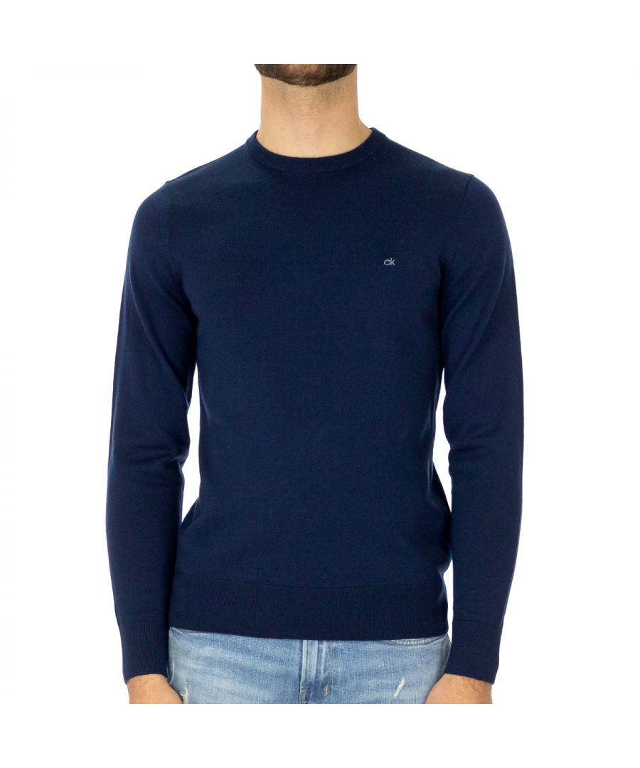 By: Calvin Klein - Detail: K10K102727DW4 - Colour: Dark Blue - Composition: 100% WOOL - Measures: - Made: CHINA