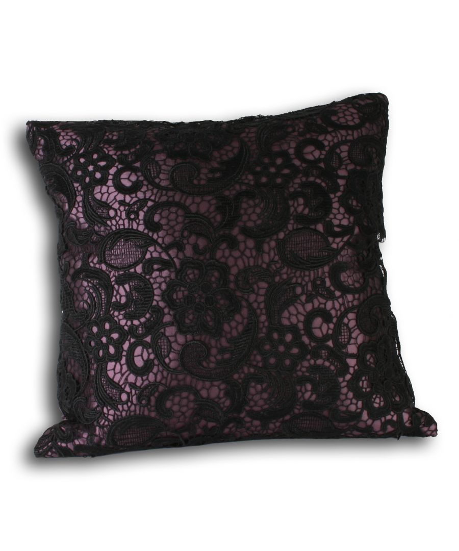 Featuring a laced over design that sits upon a satin look fabric.