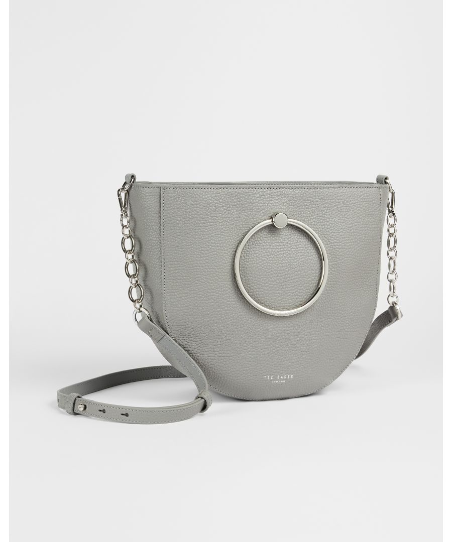 Image for Ted Baker Fflur Circular Handle Medium Shoulder Bag, Grey