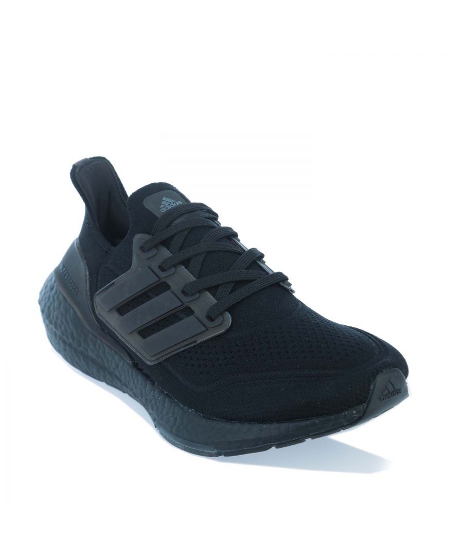 adidas Womenss Ultraboost 21 Running Shoes in Black Textile - Size UK 5
