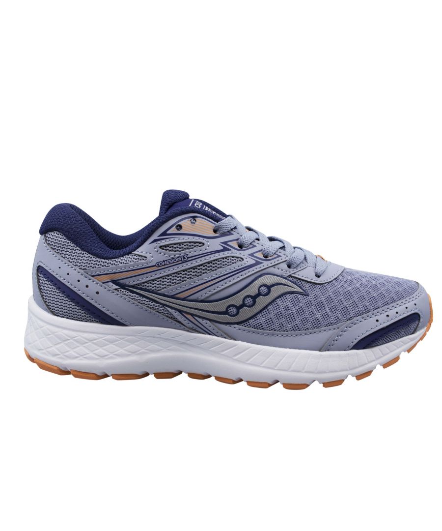 For the price conscious who crave comfort, the Cohesion 13 gets fundamentals right for a smooth run-essential cushioning, durability, and comfortable fit.\nNew VERSARUN cushioning absorbs impact and reduces pressure for comfortable strides at every level of running.\nSegmented rubber outsole flexes for a smooth feel and holds up to lots of miles.\nThe upper delivers a technical look, plenty of breathability, and a comfortable, secure hold.