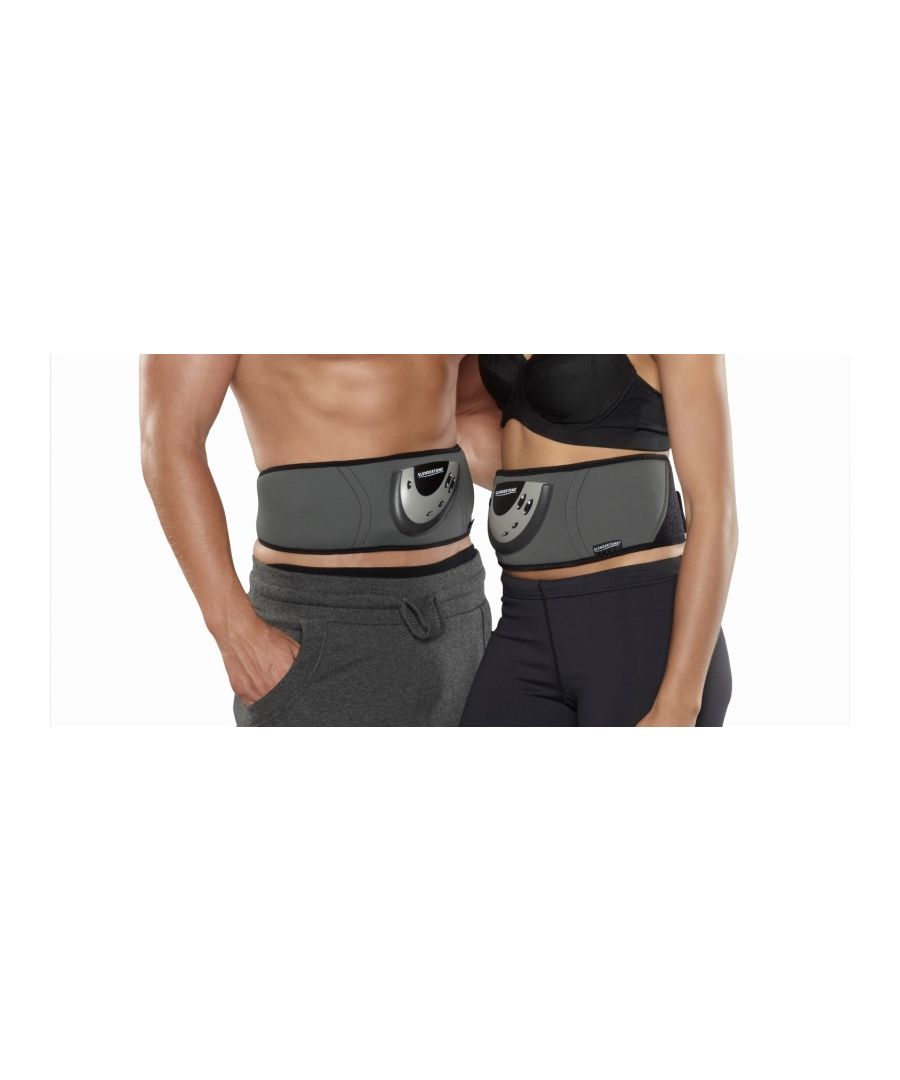 If you’re looking for powerful abdominal muscle contractions for a firm stomach, use Slendertone Abs5 for five days a week and feel the benefits from 6 weeks. This belt performs at a higher intensity than other toning belts so that you can achieve faster results.\n\nDo more with the core:\nA strong core offers much more than toned abs and a flatter tummy, it helps you run further, jump higher, sit straighter, stand taller and feel amazing.\n\nComplete abdominal workout:\nSlendertone Abs5is an efficient and effective method for toning all abdominal muscles simultaneously, including the rectus abdominis, the internal and external oblique’s and the deep transversus abdominis, which is tricky to train with conventional sports and exercises. It utilises clinically-proven electrical muscle stimulation (EMS) technology to emit signals directly from the belt to your abdominal muscles, causing them to contract, work and relax. A 30-minute workout with Slendertone is like doing 200 sit-ups.Combining regular EMS toning sessions with an active lifestyle and clean diet firms and tightens your stomach muscles while increasing abdominal strength and endurance.\n\nTechnical features:\n\nTargeted abdominal muscle toning\n10 differentiated programmes with 2 sports pro-crunch programmes for added performance\n\nPowerful training intensity\nUp to 130 intensity levels utilising a powerful 70mA source which will deliver strong abdominal contractions.\n\nWarm-up / cool down phases\nProgrammes gradually increase in strength to their optimum output, and back off again, delivering the most efficient workout for the abs.\n\nIntelligent auto-progression\nSlendertone adopts an auto-progression of the 10 programmes, over the six-week period, training you up and increasing the workout each time so that you are fitter and stronger than the last.\nFor the best results, tone 5 times each week and combine with healthy eating and an active lifestyle.\nReplace your gel pads after 20-30 sessions to maximise toning comfort and effectiveness.\n\nSpecifications\n•24-46 inches (61-117cm)\n•Biomedical-tested fabric\n\nWhat’s in the box?\n- Abs5 Unisex toning belt\n- Controller\n- 3x AAA batteries\n- Replaceable gel pads\n- Quick start guide& manual