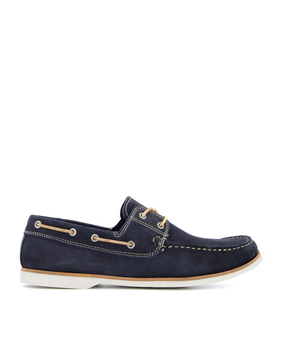 Dune Mens BLAINES Nubuck Boat Shoes
