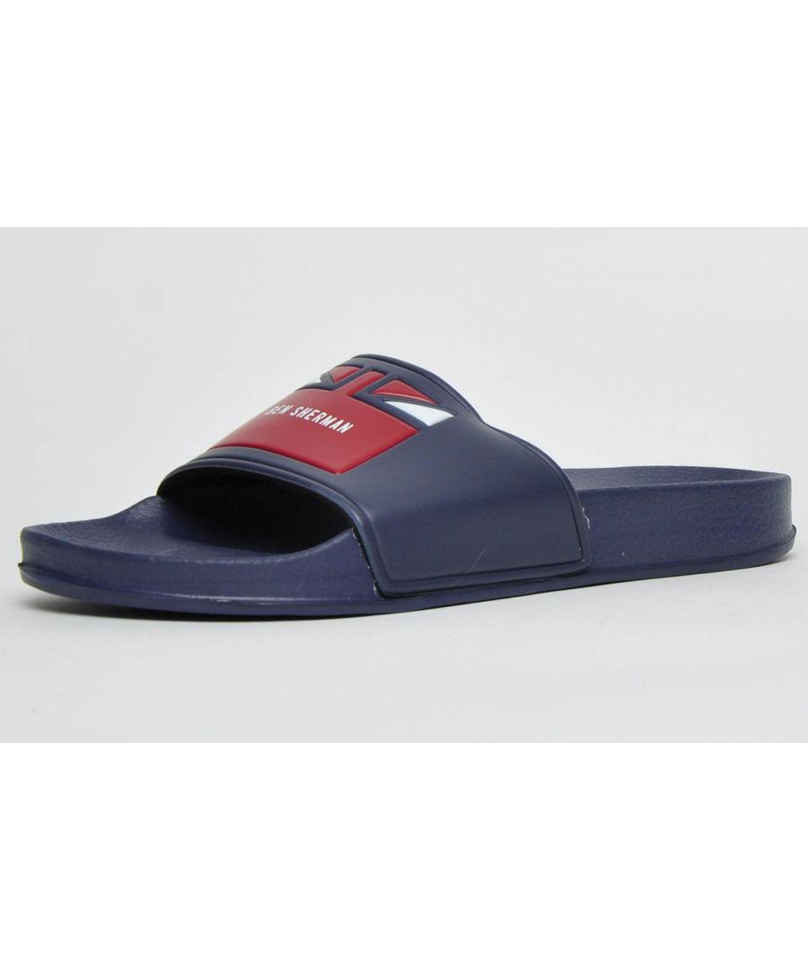 Embrace this Summer season in style with these menâ€™s sliders from Ben Sherman. <p>Featuring a classic slip-on design, boasting a moulded footbed and textured tread for extra grip finished with detailing and logo lettering to the one-piece strap for a designer look</p> <p>Please Note These sandals are supplied Poly Bagged (without box)</p> <p>- Premium Slides</p> <p>- Slip on / off design offers effortless wear</p> <p>- One-piece bandage style strap offers comfort and support</p> <p>- Synthetic construction provides durability</p> <p class='MsoNormal'>- Comfort moulded footbed delivers fatigue free wear</p> <p>- Ben Sherman branding</p> <p><b>Please Note</b>: These sandals are supplied Poly Bagged (without box)</p>