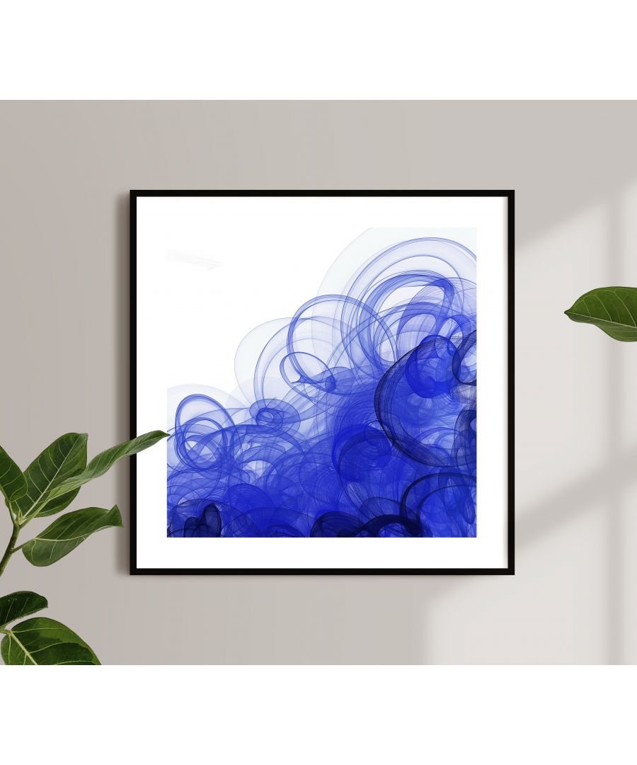 Image for Relaxing Blue Smoky Abstract - Black frame