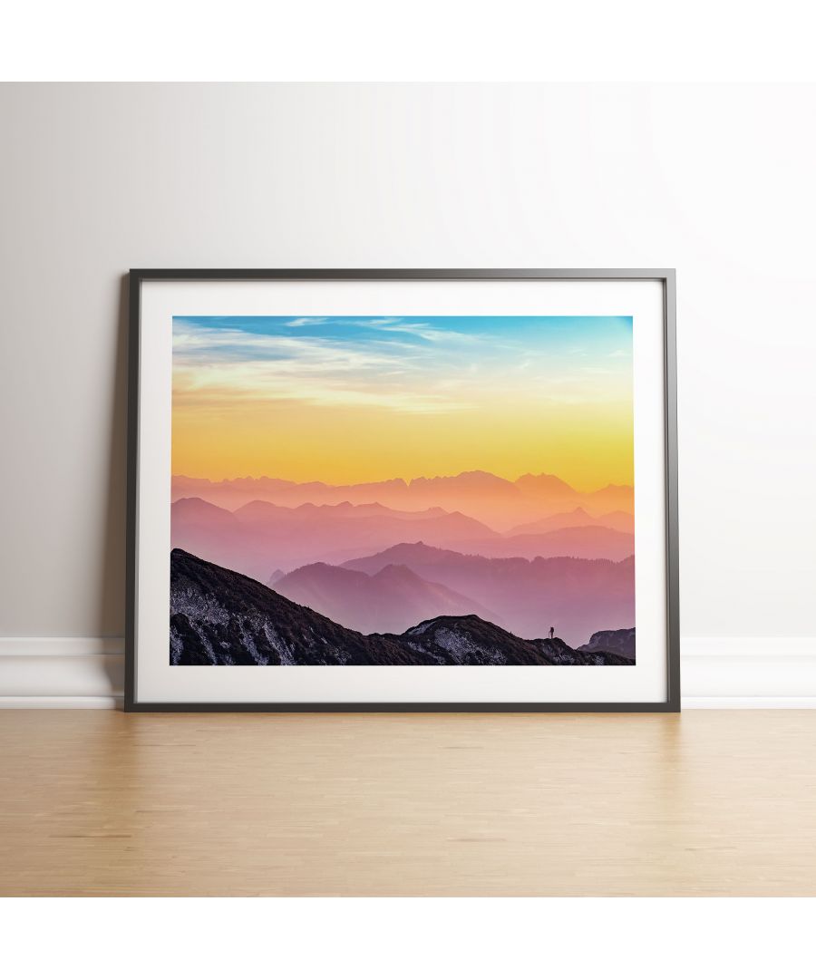 Image for Colourful Mountain Range - Black frame