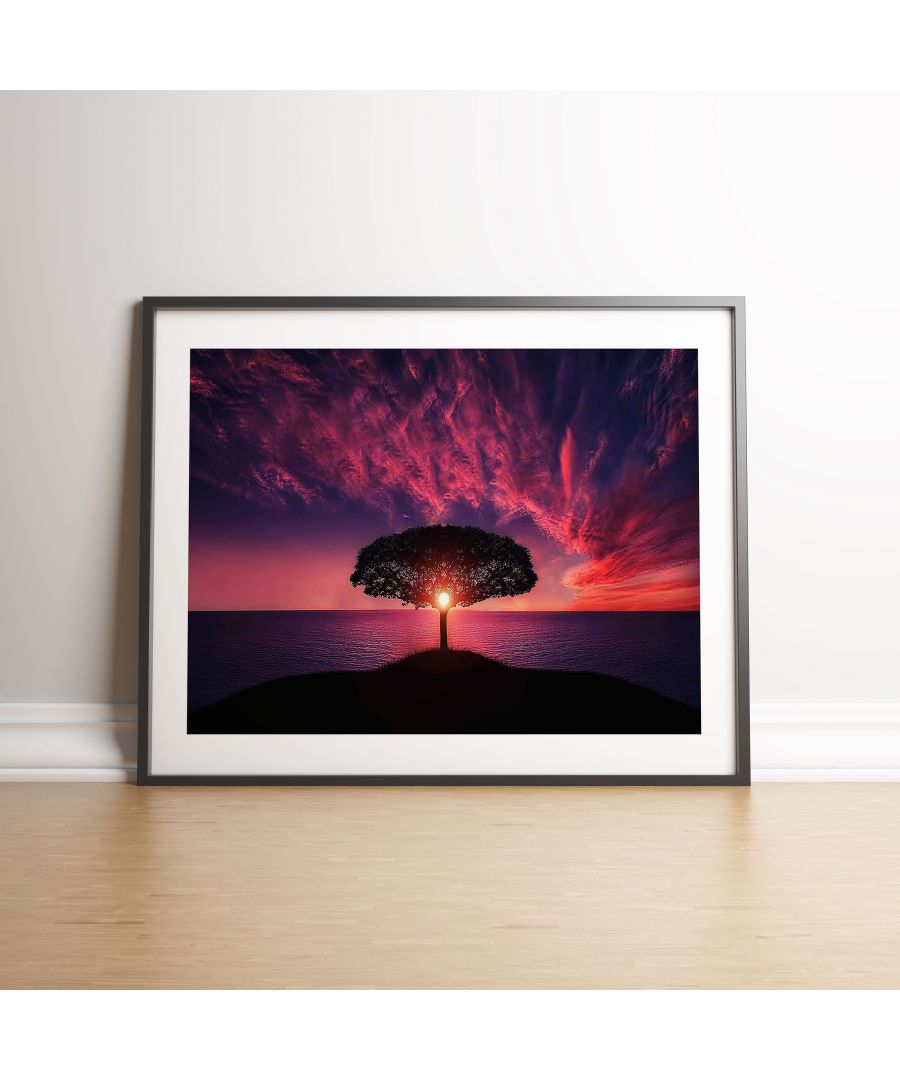 Image for Pink and Purple Sunset - Black frame