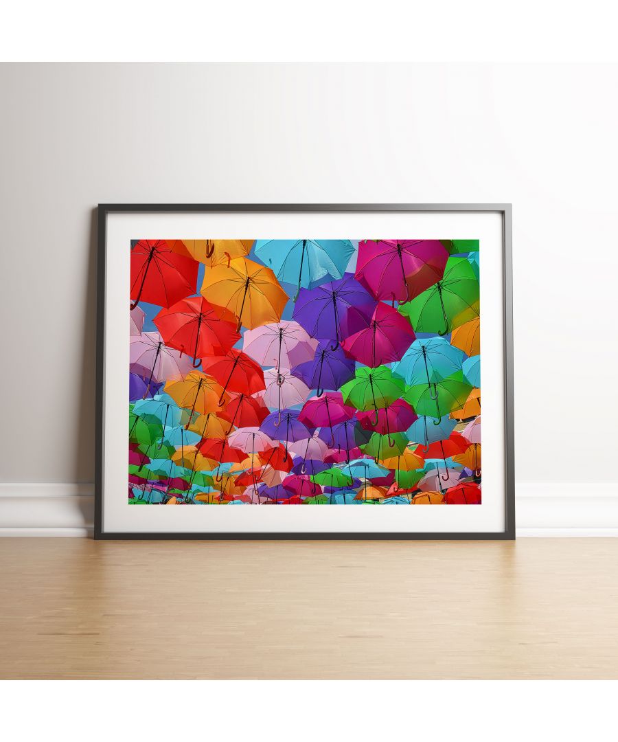 Image for Multi Colour Floating Umbrellas - Black frame