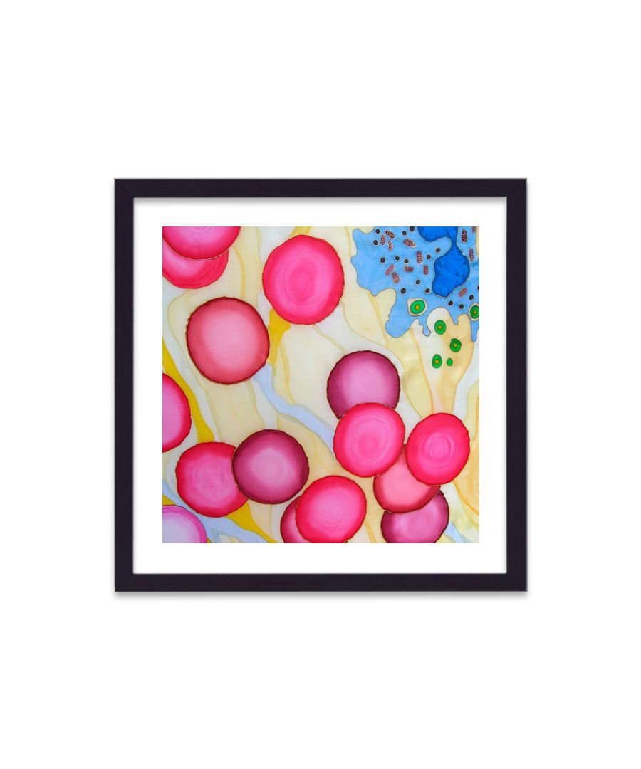 Image for Cellular Beauty Art 2 Pink & Blue V1 - Black Frame