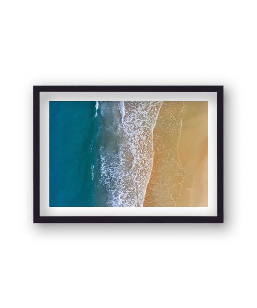 Image for Aerial Ocean onto Beach - Black Frame