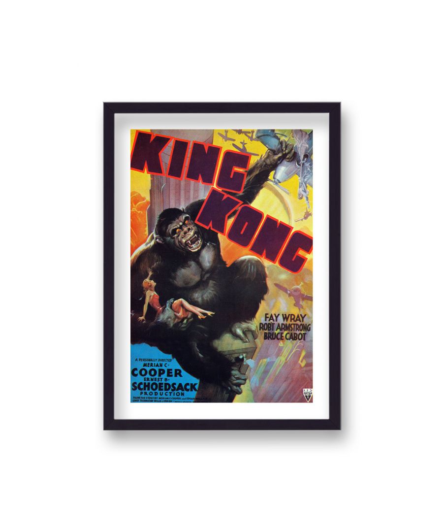 Image for Vintage Movie Print Classic King Kong - Black Frame