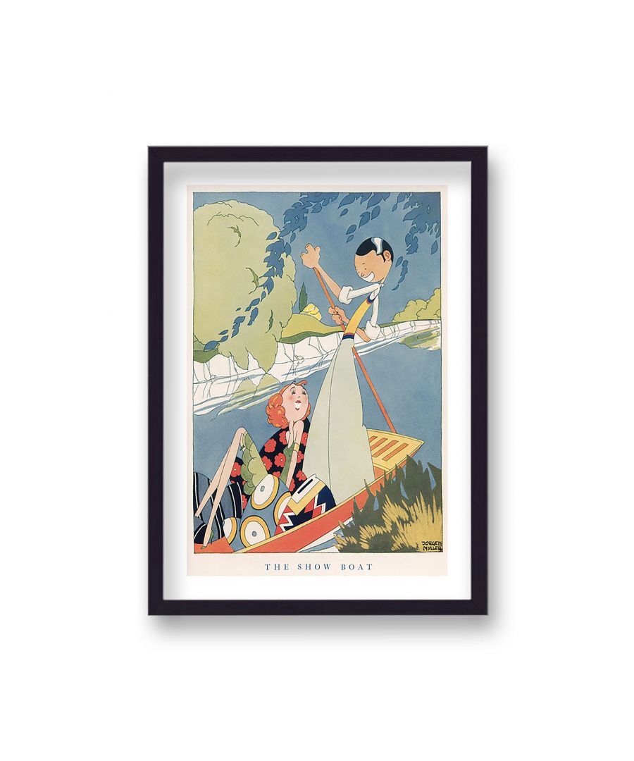 Image for Vintage Publication Print The Show Boat - Black Frame