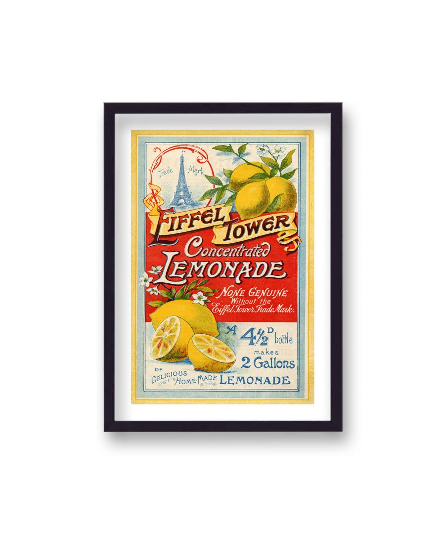 Image for Vintage Advertising Print Eiffel Tower Lemonade - Black Frame