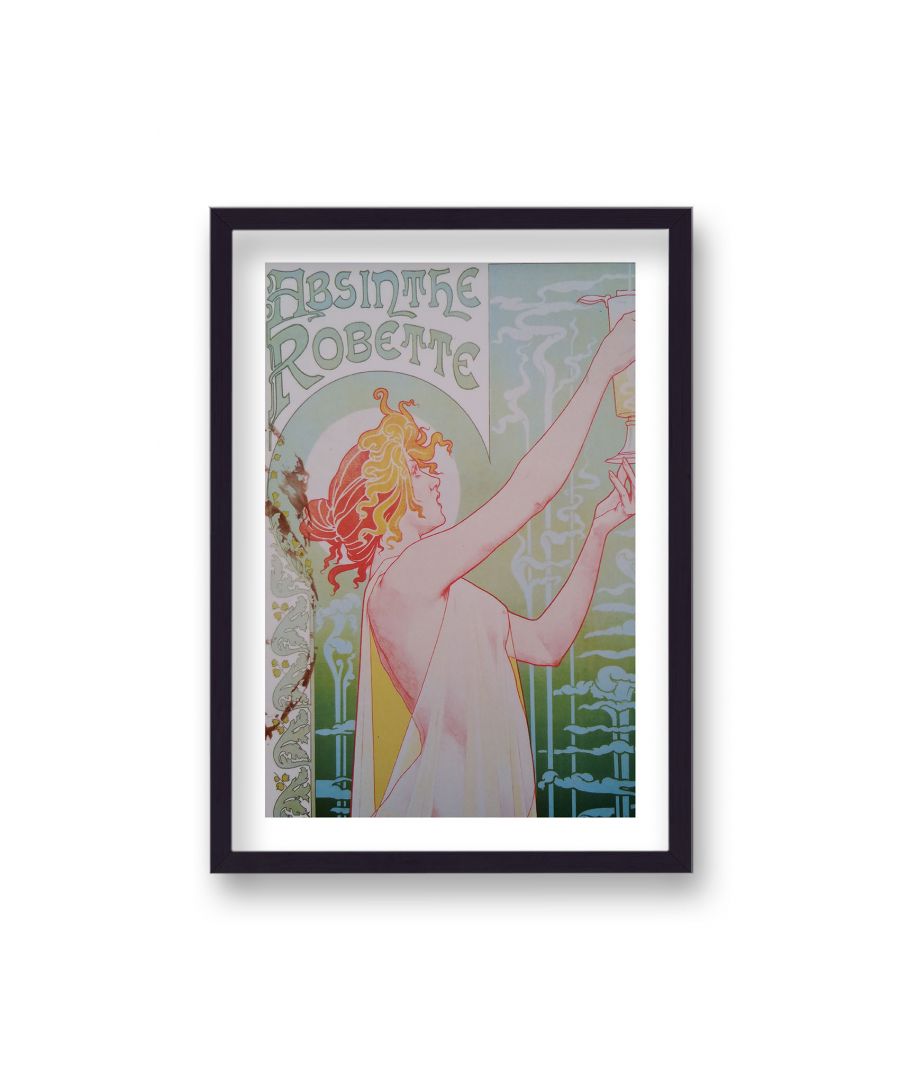 Image for Vintage Advertising Print French Absinthe Robette - Black Frame