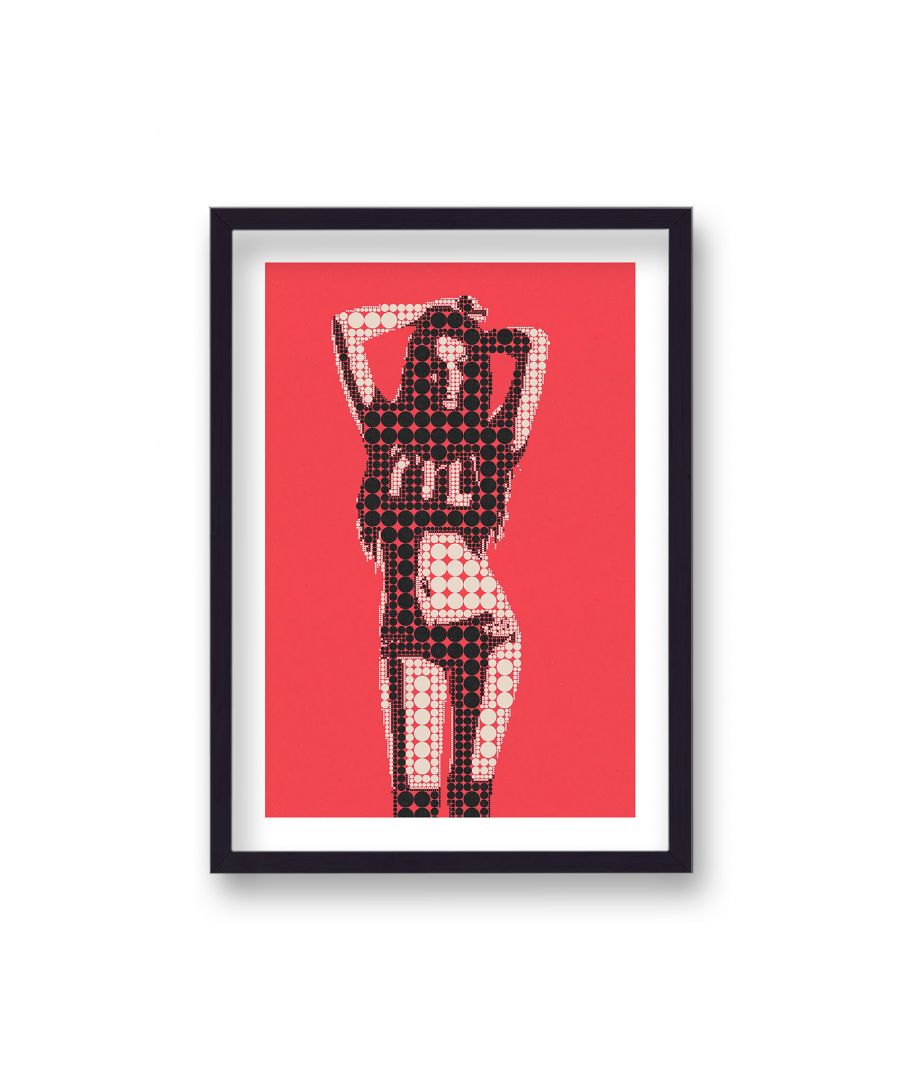 Image for Cool Dancing Girl Circles Print - Black Frame